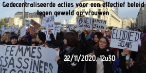 Oproep nationale mobilisatie tegen geweld op vrouwen op 22 november